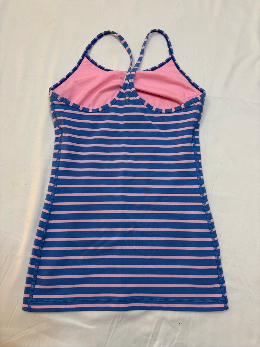 Ivivva by Lululemon Striped Racerback Athletic Tank Top Pink Blue Girls Size 12 - Picture 2 of 7